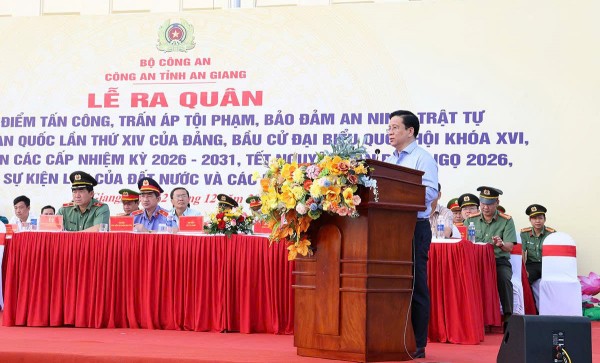 Công an tỉnh An Giang ra quân cao điểm trấn áp tội phạm, bảo đảm an ninh, trật tự